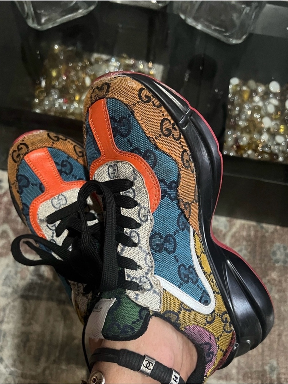 Gucci woman Colorful Logo Sneakers - Picture 4 of 9